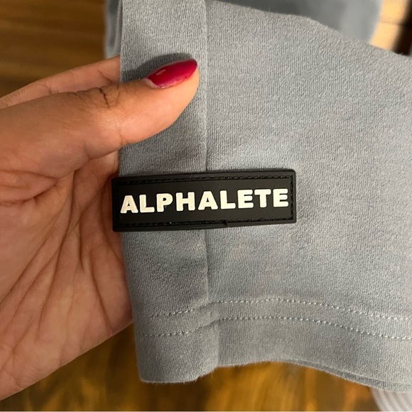 Alphalete mens sweatpants blue green color size large - Picture 2 of 7